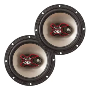 Kit 4 Alto Auto Falantes Bravox B3x60x 6 Polegadas Boca 6x6 Cor Preto E Vermelho