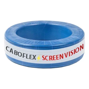 Fio 4mm Cabo Flexível Rolo Com 100 metros Elétrico 750v Cor Azul Marca Screen Vision
