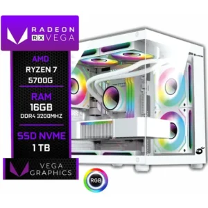 Pc Gamer Setup Ninja Magneto Amd Ryzen 7 5700g, 16gb Ddr4, Ssd M.2 Nvme 1tb