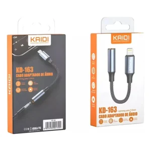 Cabo Adaptador Lightning P2 Compativel C/ Iphone Kd-163 Preto
