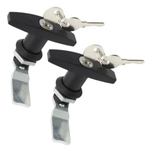 Anti-roubo T Forma Com Chaves Trava Da Porta 2 Peças Preto