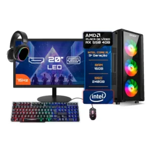 Pc Gamer Completo Intel I5 3ª 16gb Rx 550 4gb Ssd 240gb