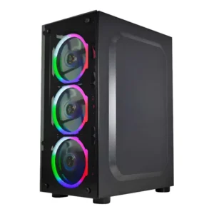 Gabinete Gamer K-mex Elite Multicolor Cg-10w5 Sem Fonte
