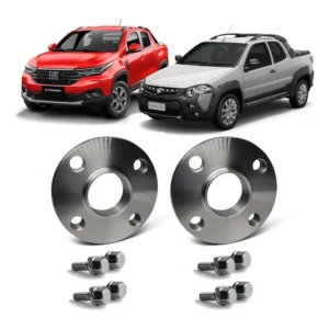 2 Espaçador Alargador De Rodas 15mm Fiat Strada Todas