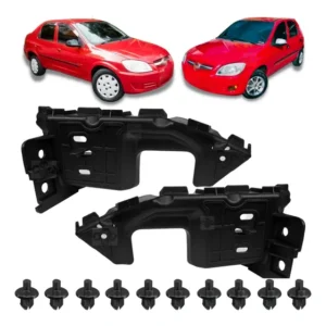 Par Suporte Guia Parachoque Dianteiro Celta 2007 Até 2016