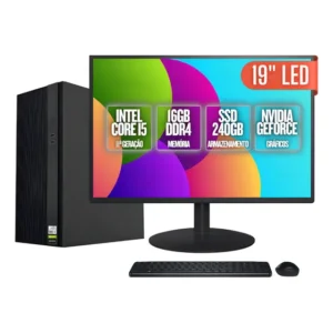 Computador Fácil Completo I5 11400f 16gb Ddr4 Ssd 240gb 240 Gb 16 Gb Nvidia Geforce