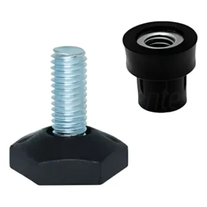 Pé Nivelador Sextavado 3/8x1 - 32mm+bucha 3/8 Met. - 50 Und