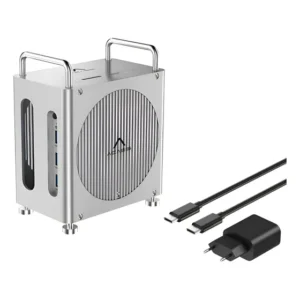 Dock Station 8 Em 1 Para Mac Mini M4/m4 Pro 2 Slots Ssd M.2 127/220v