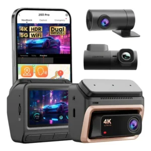 DDPAI 3'' IPS Câmera Veicular 3 Canais Duplo Sensores Sony STARVIS 2 IMX678+IMX662 para Carro Z60 Pro 4K+2K+1080P Dual HDR com 32G eMMC 3K/60FPS Suporte 4G LTE 5G WiFi GPS Visão Noturna