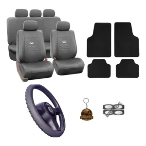 Capa Banco Couro Tapete 5 Peças + Brindes C3 09 10 11 12 13