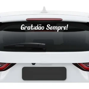 Adesivo Gratidão Sempre Carro Automotivo Dub Vidro Veiculo