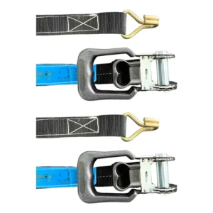 2x Catracas Náutica Com Cinta 35mmx6m - Suporte Carga 1500kg Preto