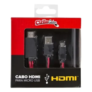 Cabo Hdmi Para Micro Usb Galaxy S3/s4/s5 Ii Mhl 2.0 Preto