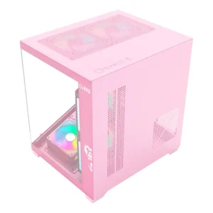 Gabinete para computador de mesa CLANM Grodd gamer GRODD Grodd rosa-claro