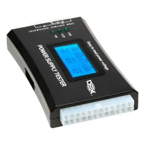 Testador Fonte Digital Lcd Alimentação Atx 20/24 Pinos Sata Preto