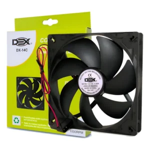 Cooler Fan 140mm 140x140x25 14cm Gabinete Ventoinha 12v Cor Preto