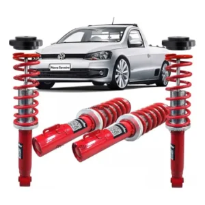 Kit Suspensão De Rosca Slim Para Saveiro G5 G6 G7 G8