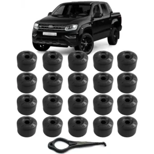 Capa Parafuso Roda Kit Com 20 Peças Chave 19mm Vw Amarok