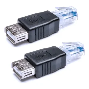 Kit 2 Adaptadores Ethernet Usb Para Câmera Adsl Herfair