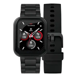 Smartwatch Technos TMAXAO/8P Troca-Pulseira Preto 5ATM Bluetooth