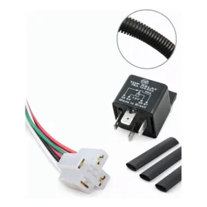 Relê Auxiliar Automotivo 4 Pinos Universal 12v 40a + Chicote