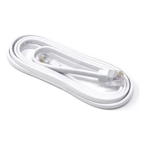 Cabo De Rede Exbom Rj45 Ethernet Flat Branco 5 Metros