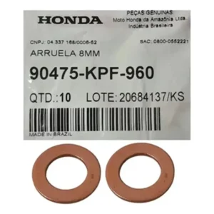 2 Arruela Tubo Óleo Tampa Motor Direita 8mm Tornado/ Cbx250