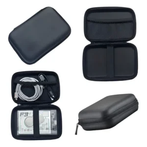 Kit 4 Hard Case Estojo Capa Para Hd Externo Carregador Power Preto