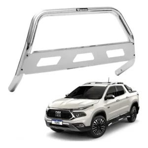 Para-choque Quebra Mato Cromado Fiat Toro 2016 Até 2025 Cromado