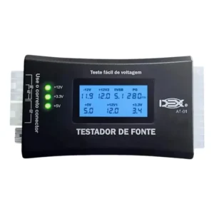 Testador Fonte Atx Visor Digital Lcd Sata Ide 20/24 Pinos Preto