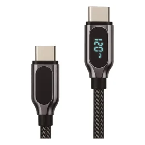 Cabo Usb Tipo-c 1m Carregamento Rápido Nylon Trançado Kaidi Cor Preto
