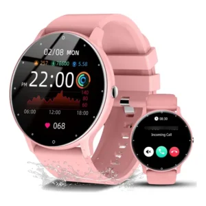 Relógio Smartwatch Bluetooth Original Esporte Homen Mulhere Rosa Silicone