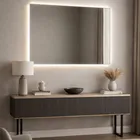 Espelho Decorativo Retangular Led Frio De Parede Para Sala Quarto E Banheiro Demoglass Led Frio - A 60 X L 40 - Imagem 7