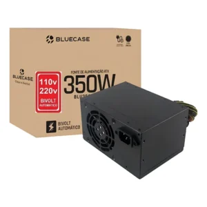 Fonte Atx 350w Bivolt Automático 110/220v Cabo 6 Pinos Vídeo Prateado