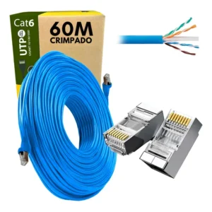 Cabo De Rede Cat6 Utp Internet Rj45-blindado 60 Metros