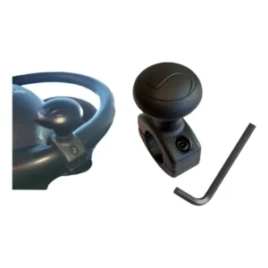 Pomo Giratório Para Volante Modelo Fixo E Com Rolamento Preto Preto Fosco