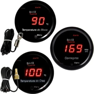 Kit Medidor Temp Oleo + Medidor Temp Bloco + Contagiros Vm