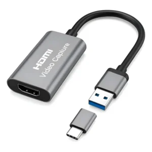 Adaptador Captura Vídeo Hdmi P/usb-c Monitor Dvr Prateado