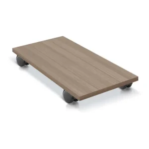 Suporte De Gabinete Cpu Computador Com Rodas Marrom-claro Lumelo Móveis