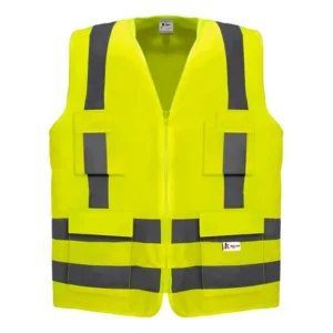 Colete Refletivo Kalipso Blusão Verde E Laranja 4 Bolsos Verde Xg