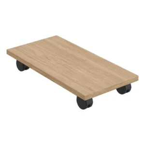 Suporte Para Cpu Com Rodízios Cyber L03 - Lyam Decor Cor Amadeirado