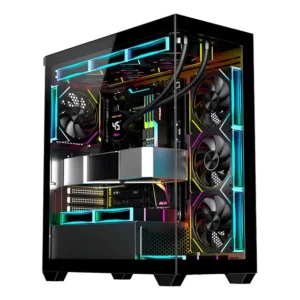 Gabinete Gamer K-mex Aquário Cg-36dy Atx Torre Negra S/ Fans
