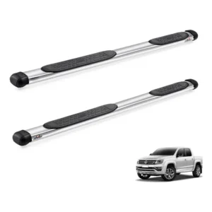 Estribo Lateral Amarok 2016 2017 2018 Oval Cromado Cd Keko Prateado