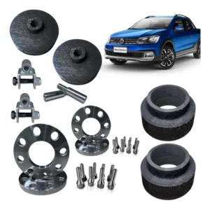 Kit Lift Elevação Completa E Espaçador Roda Saveiro G5/...