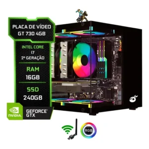 Pc Gamer Intel I7, 16gb Ram, Ssd 240gb, Placa De Vídeo 4gb 240 Gb 16 Gb Geforce Gt 730 4gbw