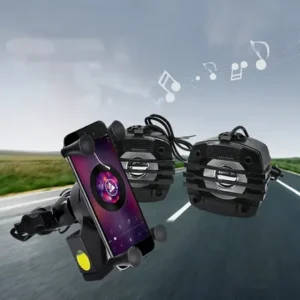 Alto-falante Bluetooth Motocicleta Com Suporte Para Celular