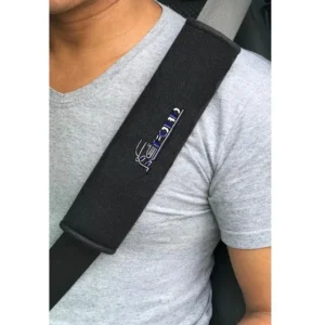 Capa Automotiva Protetora Para Cinto De Segurança Bordado Ford (par) Almofadada + Conforto Com Estilo Para Seu Carro