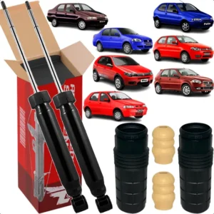 Par Amortecedor Batentes Coifas Traseiro Palio Siena G1 À G4