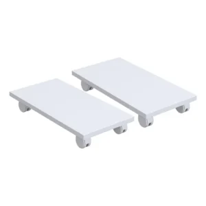 Kit 02 Suportes Para Cpu Com Rodízios Cyber Branco