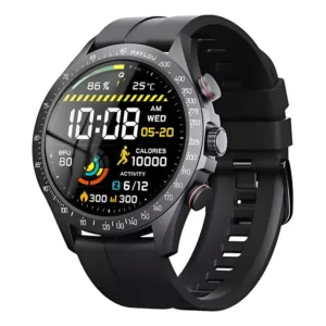 Smartwatch Militar Haylou Pro 1.43 Ip68 Bluetooth 5.0 Caixa Preta Pulseira Preto Bisel Preto Desenho Da Pulseira Silicone
